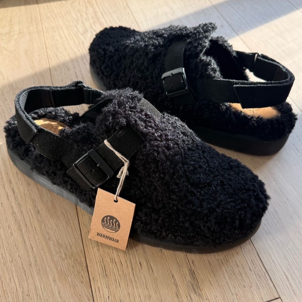 Dr. Martens Jorge II Sherpa Slingback Mule | Black | Men’s 13 / 14| NWT